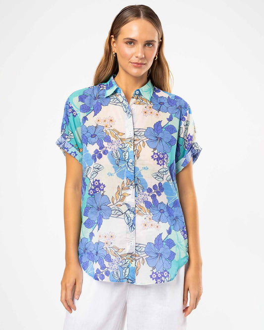 Dahlia SS Shirt - Malibu Fields