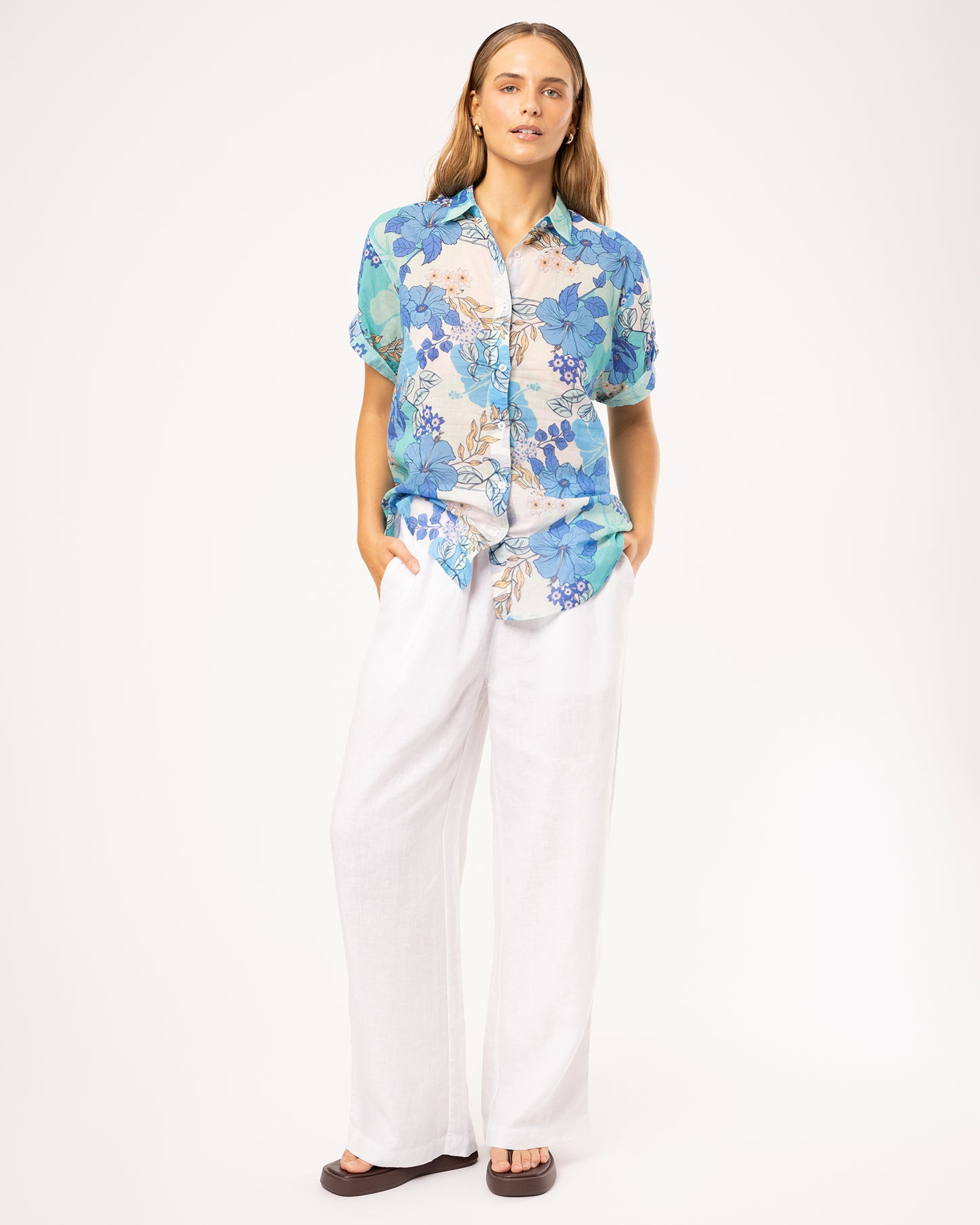 Dahlia SS Shirt - Malibu Fields