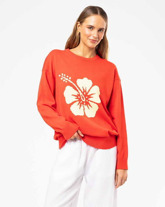Common Knit Sweater - Flame Lemon