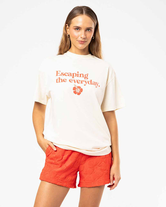 Boyfriend Escape T'Shirt - Butter Cream