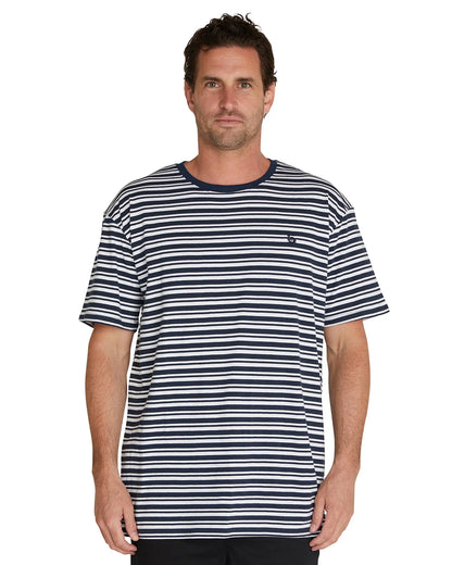 Mens - T-Shirt - Stripe Staple Tee - Navy
