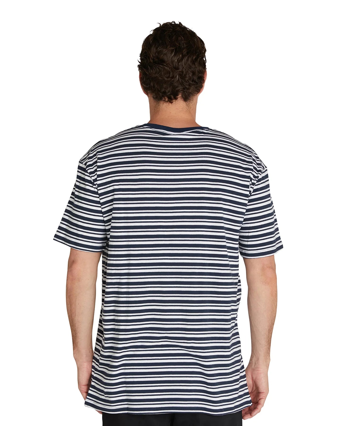 Mens - T-Shirt - Stripe Staple Tee - Navy