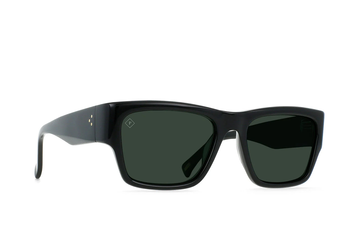 RAEN - SUNGLASSES - RUFO - Recycled Black/Green Polarized - 55