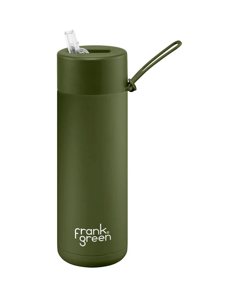 Frank Green - Drink Bottle - 20 oz - Reusable Bottle - Khaki