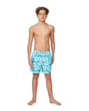 Boys - Swim Short - Hibiscus Aqua