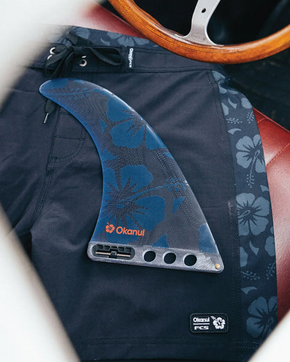 Longboard Fin - FCS X Okanui - Navy - 9 Inch