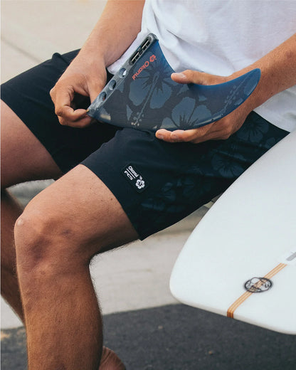 Longboard Fin - FCS X Okanui - Navy - 9 Inch
