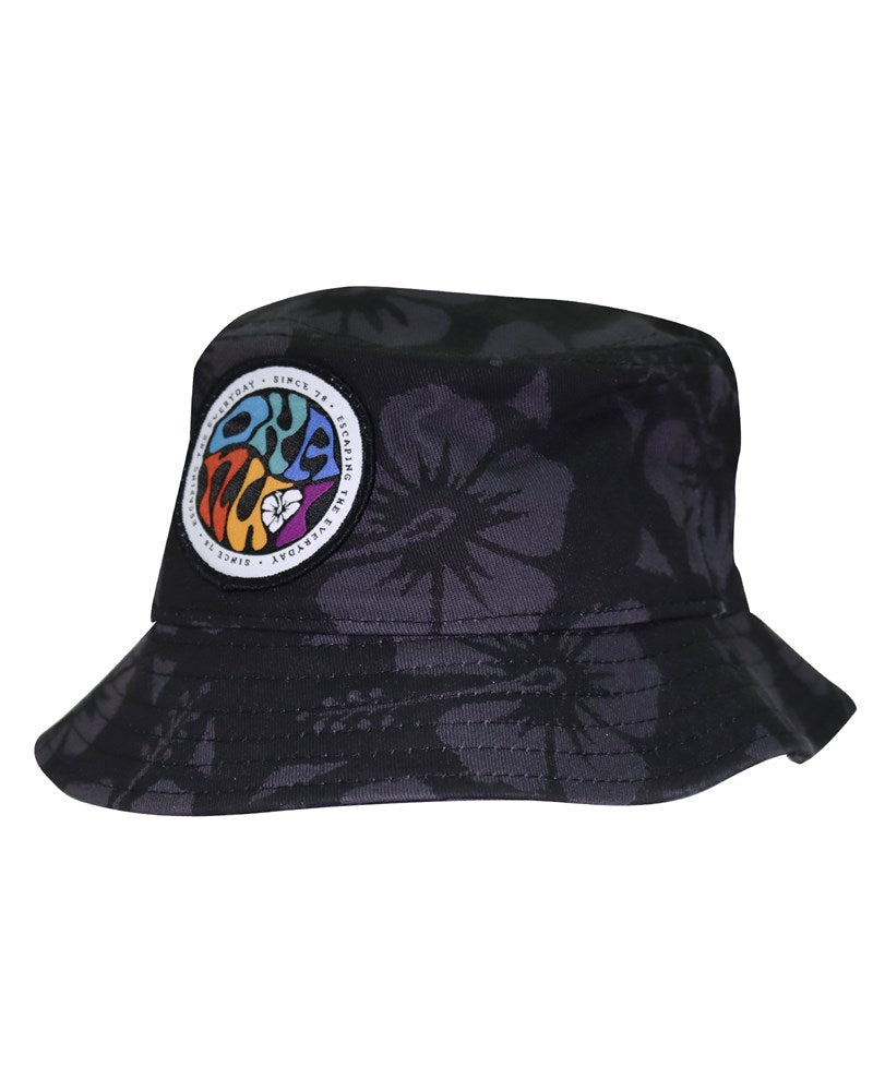 Kids - Bucket Hat - Kaleidoscope Bucket Hat - Hibiscus Black