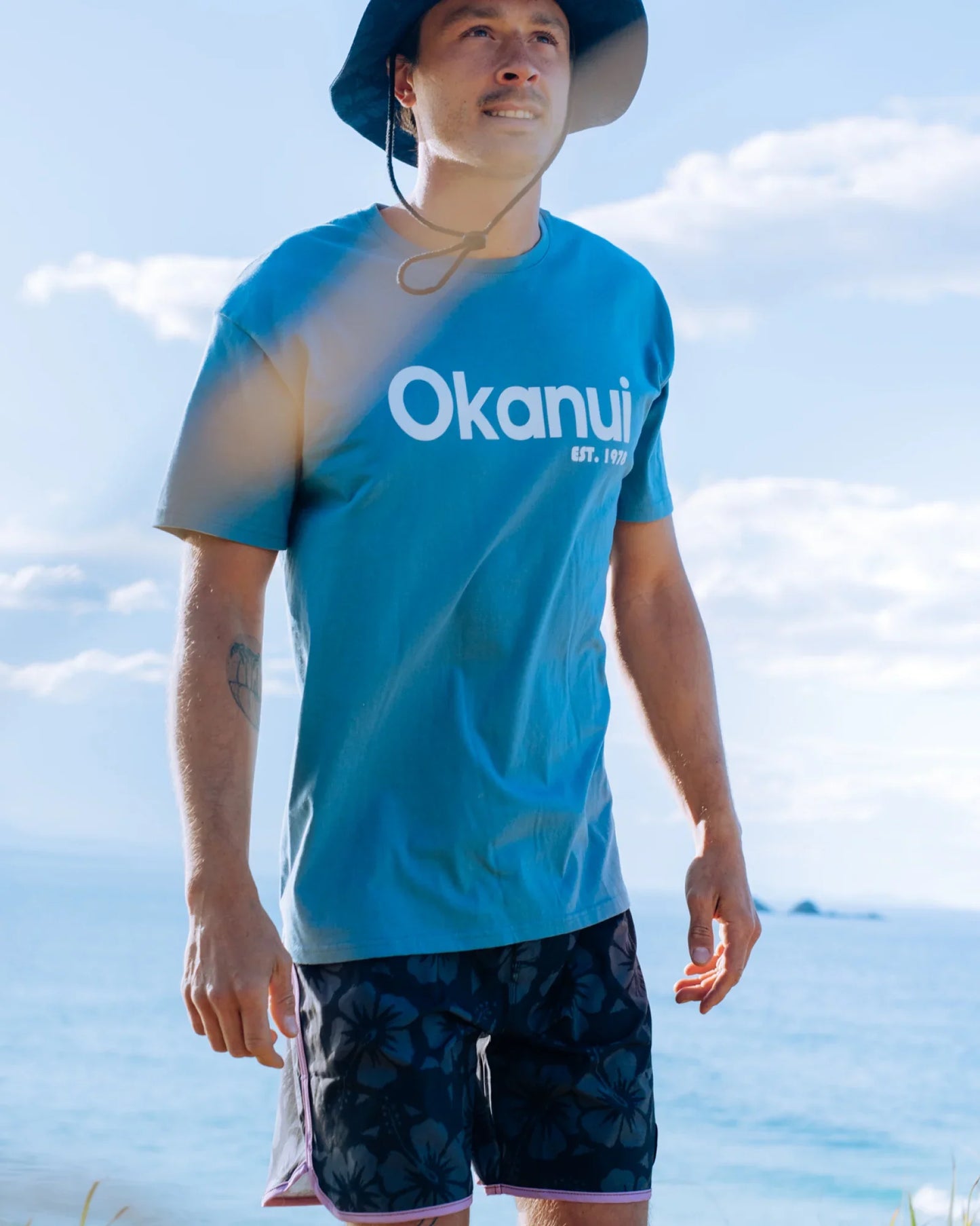 Mens -  T-Shirt  - Logo - Storm Blue