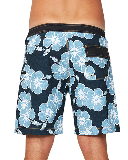 Mens - Boardrider Boardshort - Way Back when - Black Sky