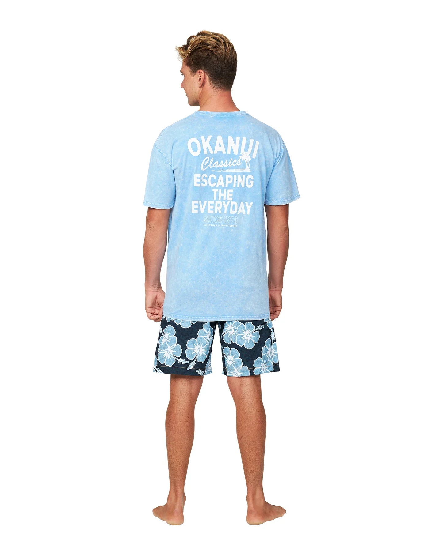 Mens - Boardrider Boardshort - Way Back when - Black Sky