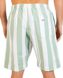 Mens - Classic Shorts - Stripe Mint - Australian Made