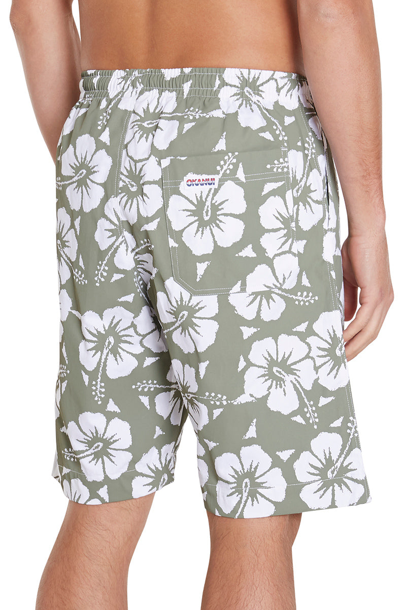 Mens - Classic Shorts - Hibiscus Olive