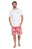 Mens - Classic Shorts - Hibiscus Red - Australian Made