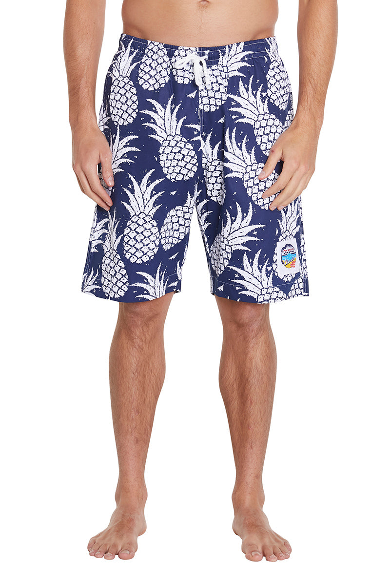 Mens - Classic Shorts - Pineapples Navy - Australian Made