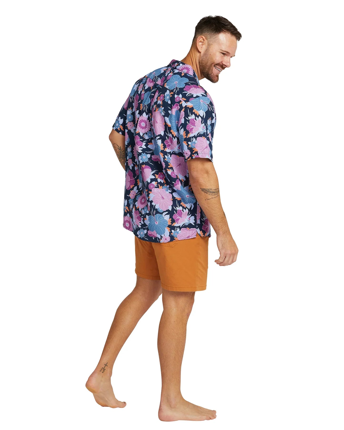 Mens - Aloha Shirt - Fleetwood - Navy Multi