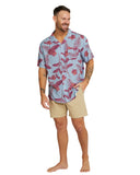 Mens - Aloha Shirt - Tropical Highlights - Steel
