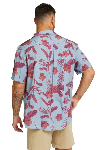 Mens - Aloha Shirt - Tropical Highlights - Steel