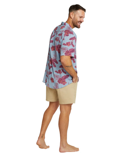 Mens - Aloha Shirt - Tropical Highlights - Steel