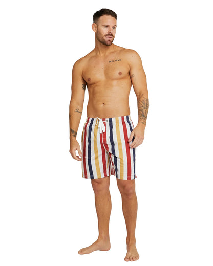 Mens - Heritage Walk Short - Straight Lines - Stone Multi