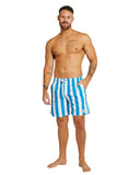 Mens - Swim Short - Classic Stripe - Storm Blue