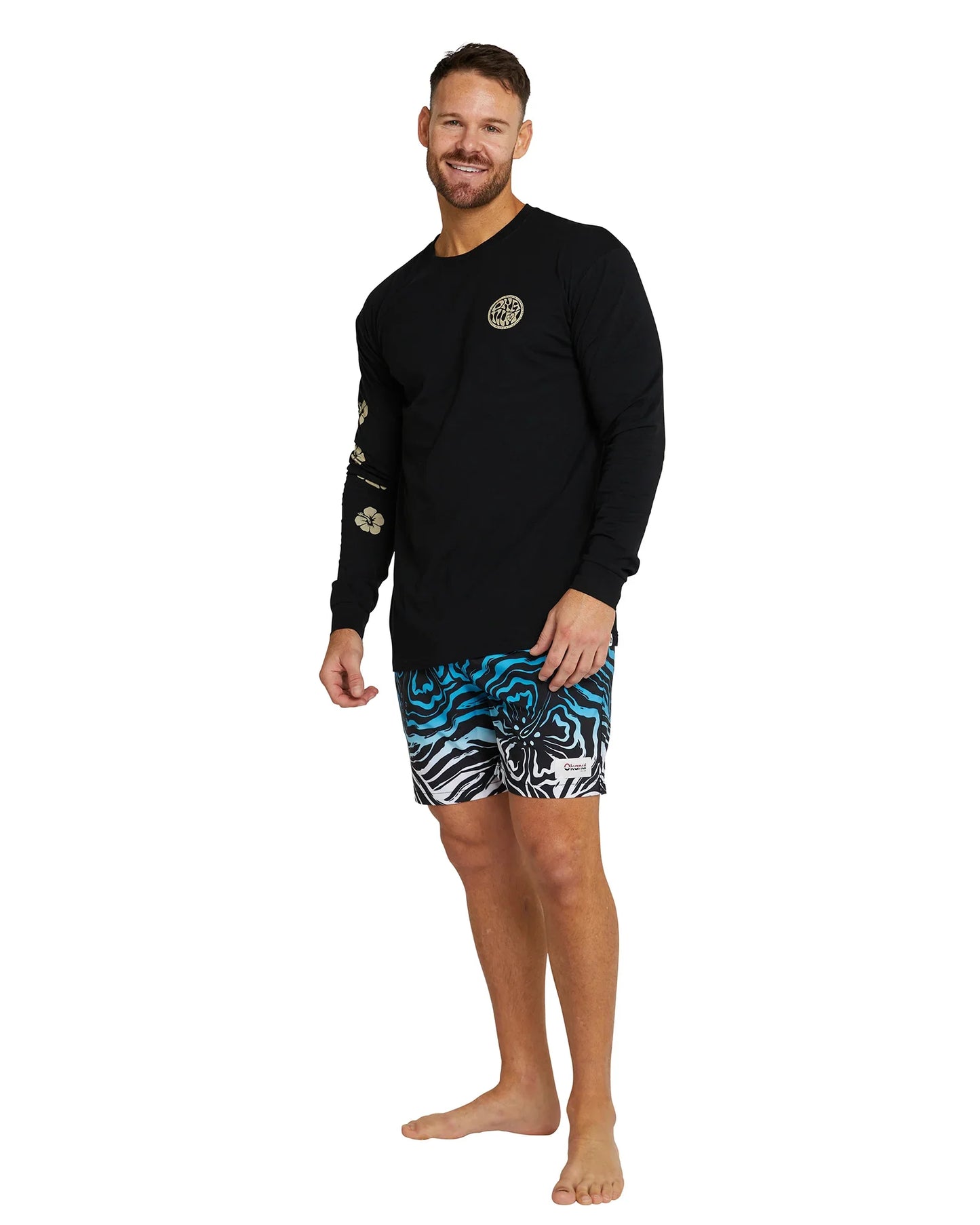 Mens - Stretch Swim Short - Whirlpool - Blue/ Black