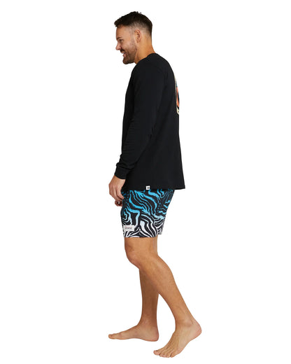 Mens - Stretch Swim Short - Whirlpool - Blue/ Black
