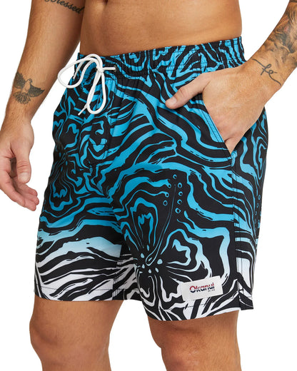 Mens - Stretch Swim Short - Whirlpool - Blue/ Black