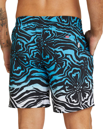 Mens - Stretch Swim Short - Whirlpool - Blue/ Black