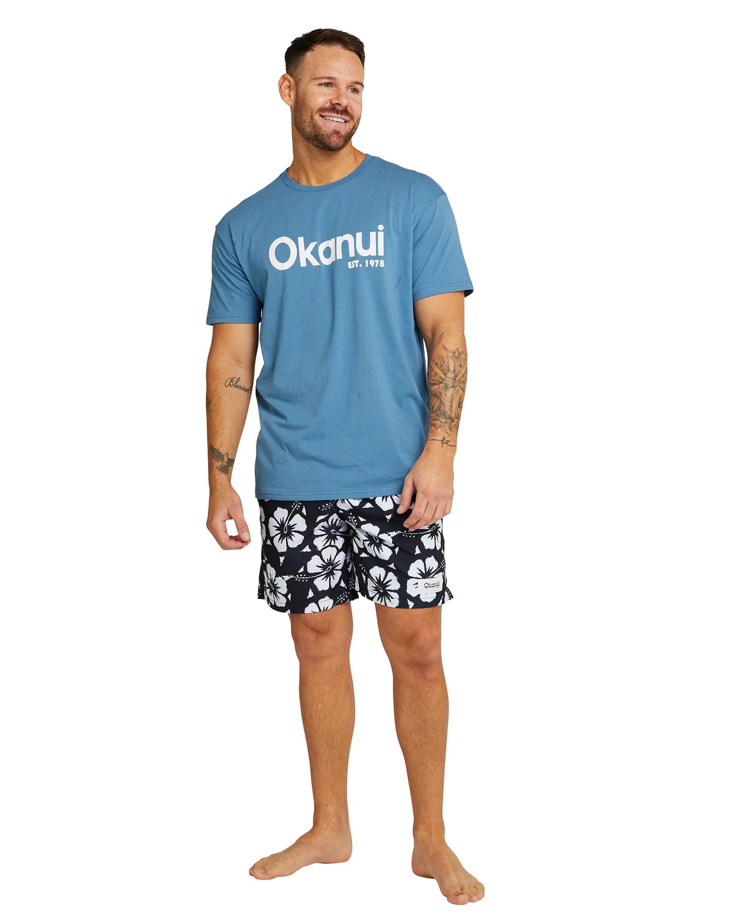 Mens -  T-Shirt  - Logo - Storm Blue