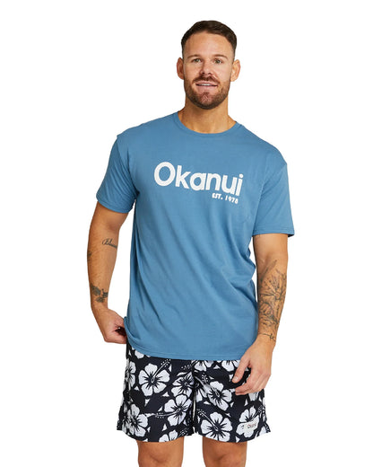 Mens -  T-Shirt  - Logo - Storm Blue