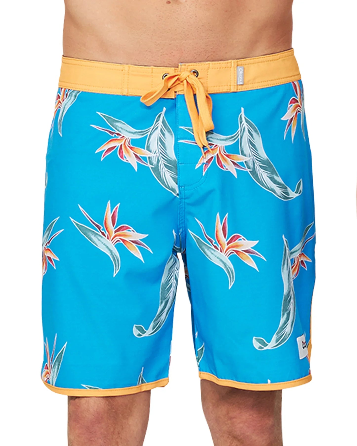 Mens - Retro Boardrider Boardshort - Paradise - Blue Gold