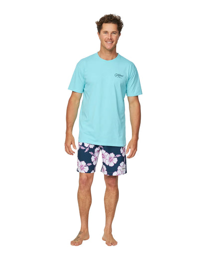 Mens - Boardrider Boardshort - Way Back When - Navy Purple