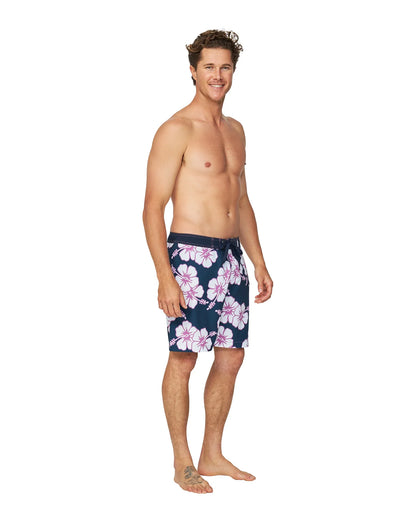 Mens - Boardrider Boardshort - Way Back When - Navy Purple