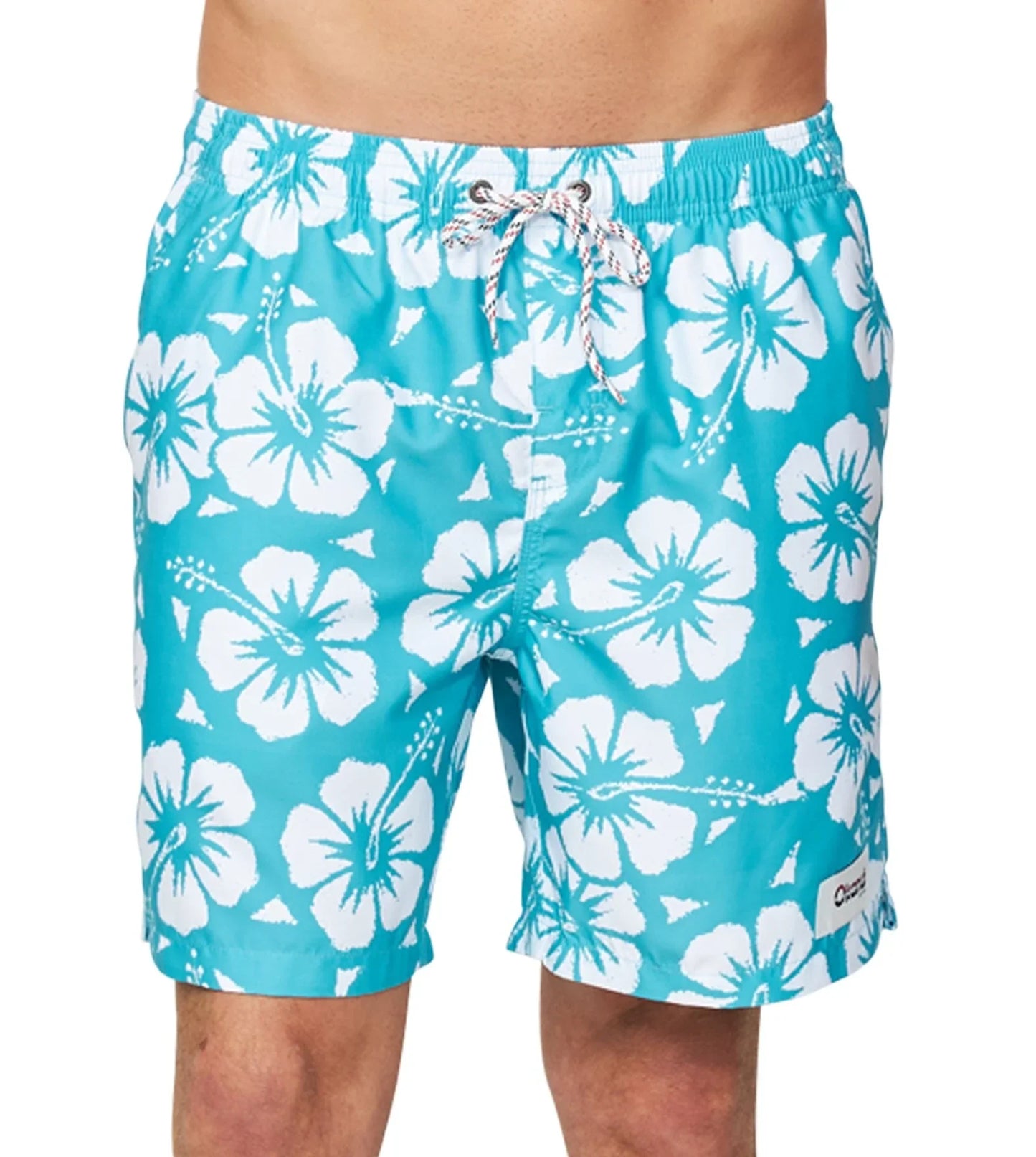 Mens - Swim Short - Hibiscus Aqua