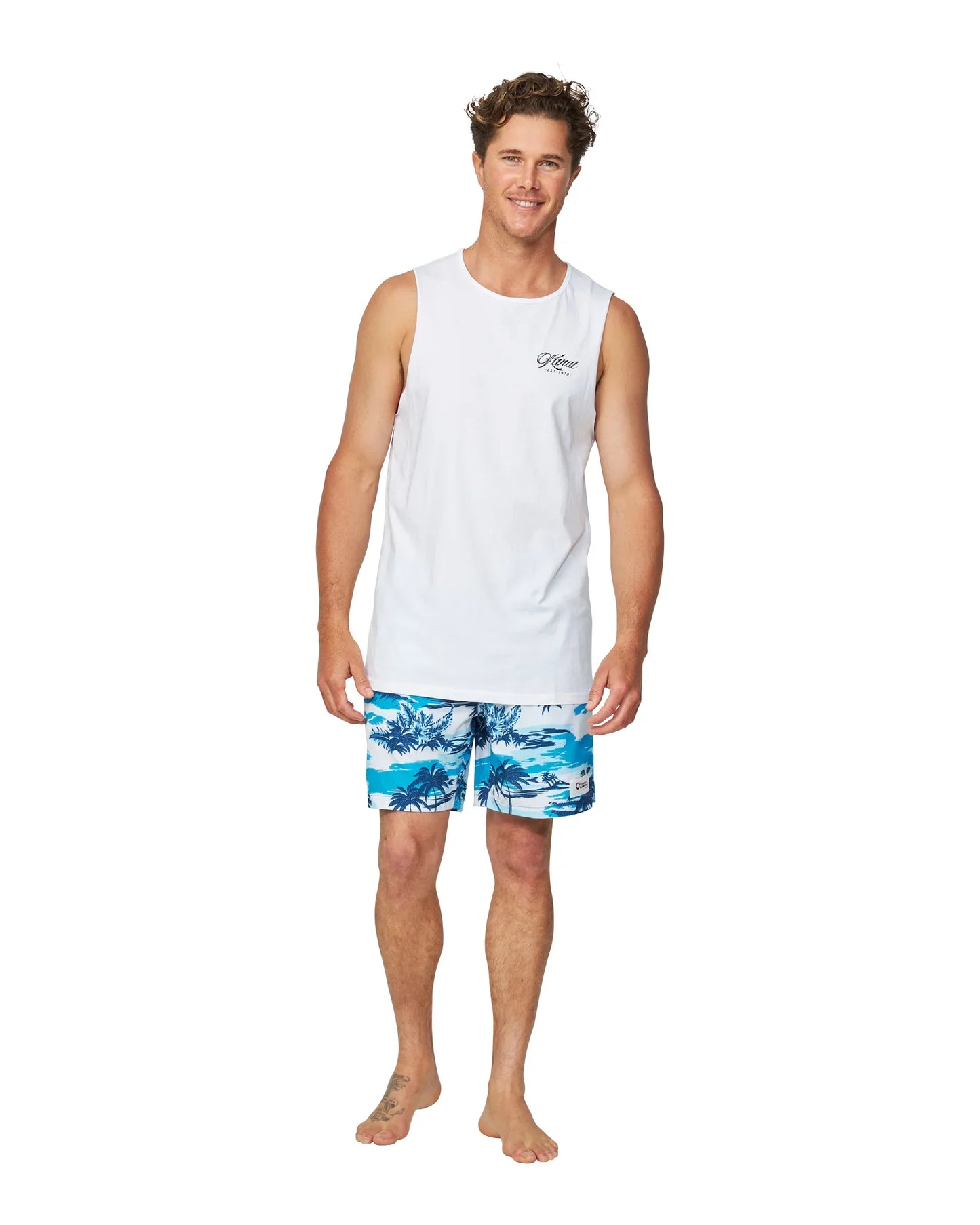 Mens - Tank - Ripple - White
