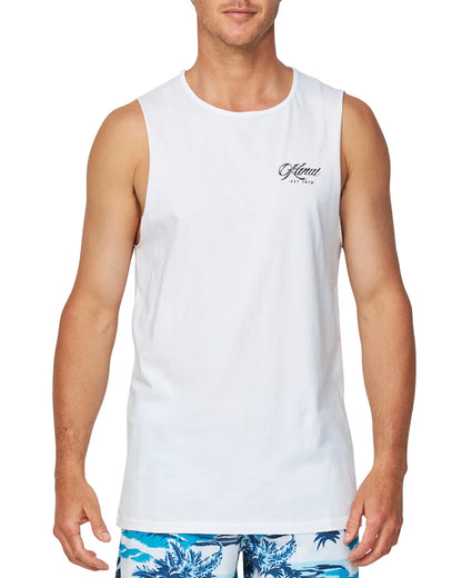 Mens - Tank - Ripple - White