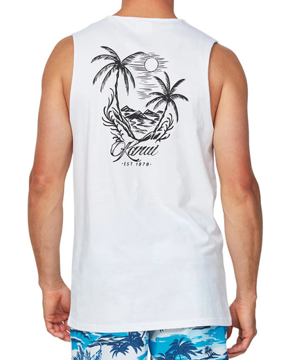 Mens - Tank - Ripple - White