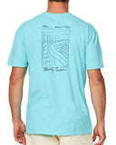 Mens - Okanui x Larmor - T-Shirt - Destination Manly - Washed Aqua