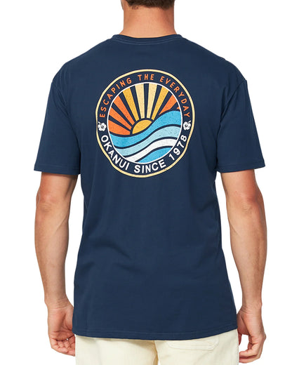 Mens - T-Shirt - Rising Sun - Navy