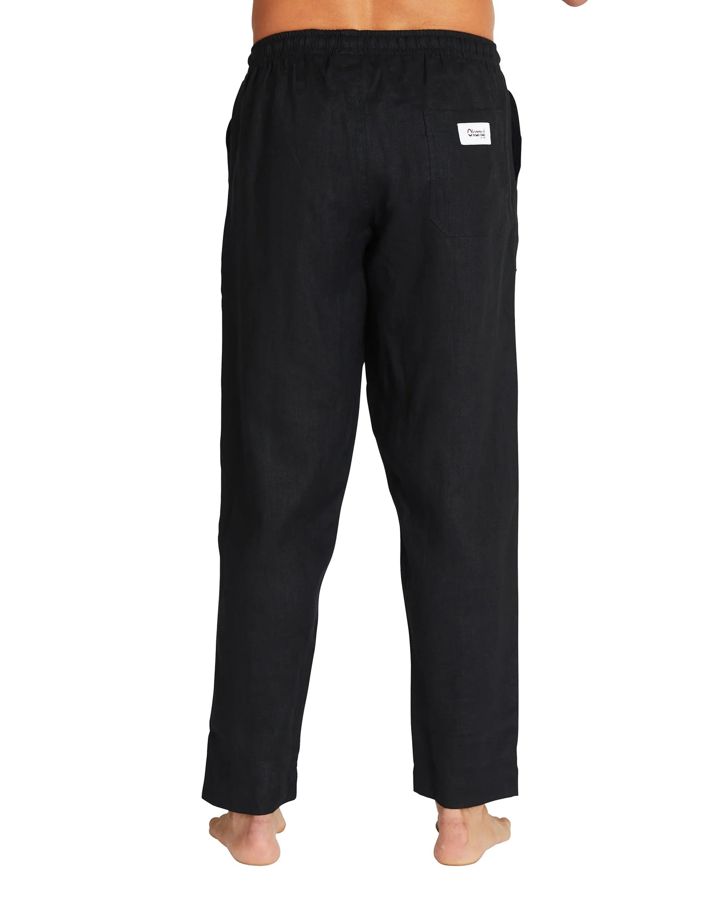 Mens - Linen Pants - Black