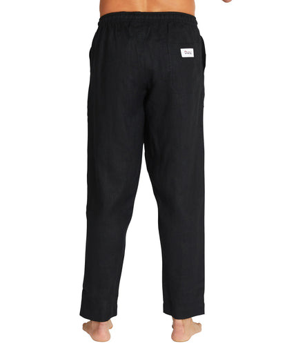 Mens - Linen Pants - Black