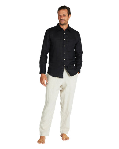Mens - Linen Pants - Natural