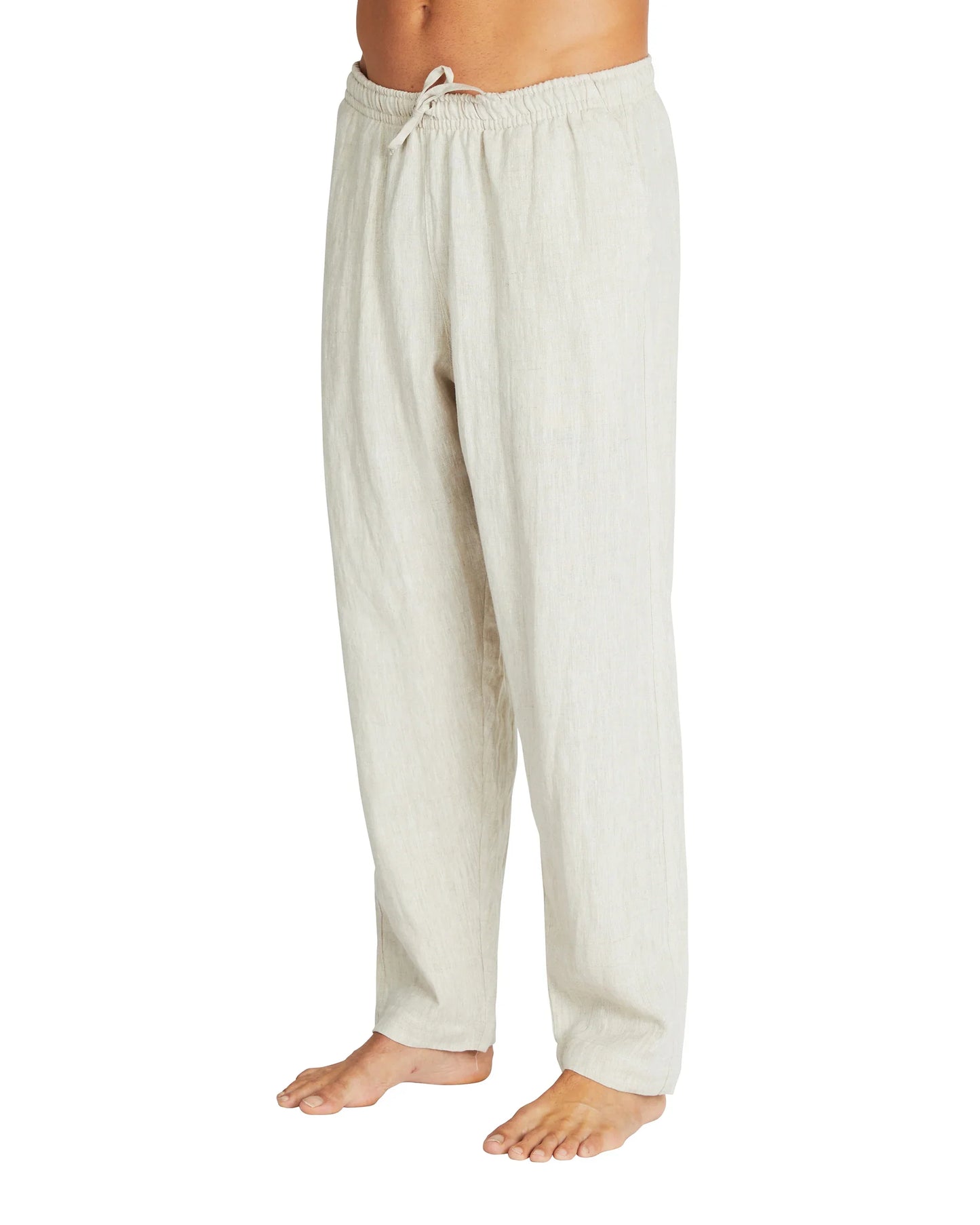 Mens - Linen Pants - Natural
