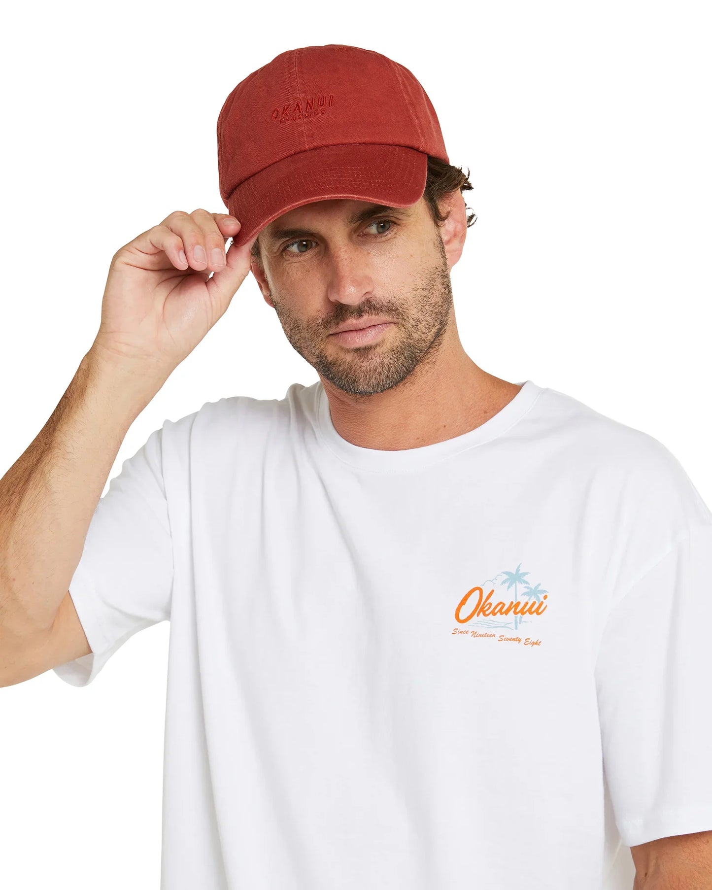 Mens - Cap - Classic Wash Cap - Rust Acid Wash
