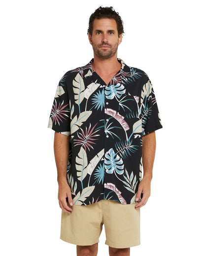 Mens - Aloha Short Sleeve Shirt - Frosty Fruit - Black