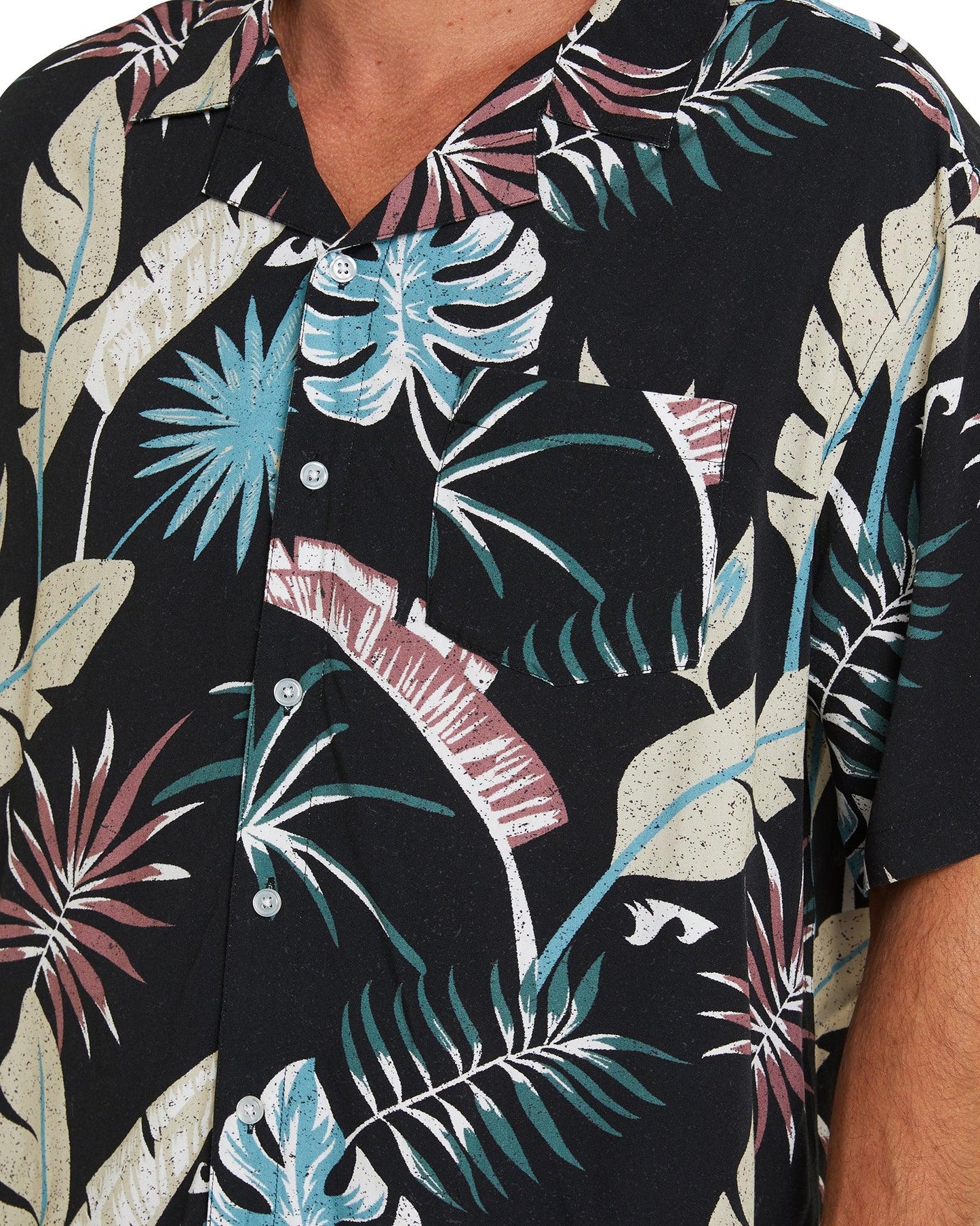 Mens - Aloha Short Sleeve Shirt - Frosty Fruit - Black