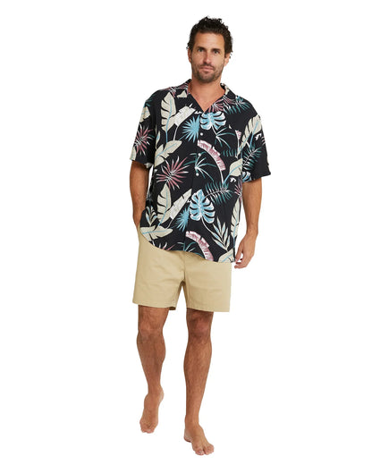Mens - Aloha Short Sleeve Shirt - Frosty Fruit - Black