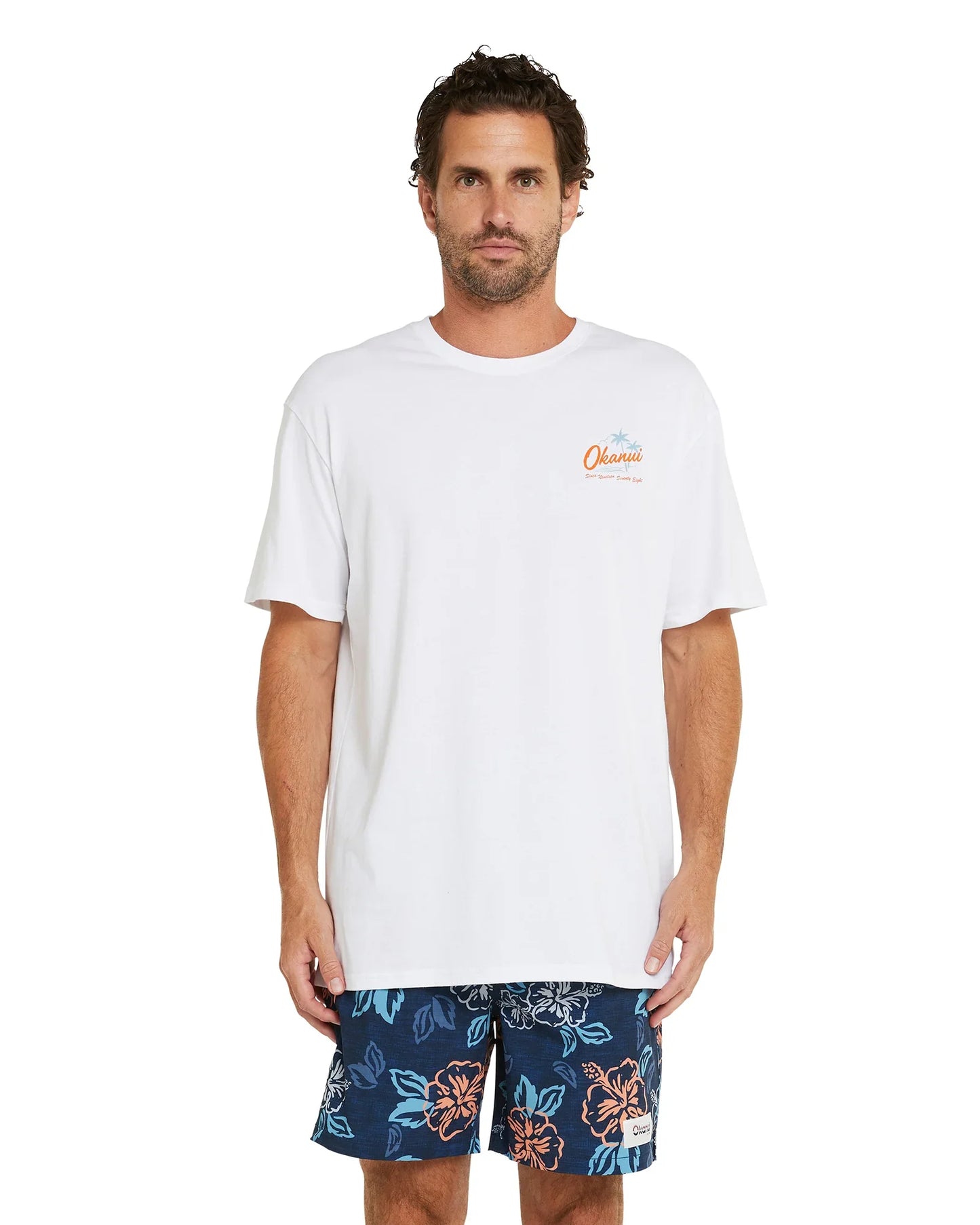Mens - T's - Palm Drive Thru - White