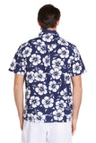 Mens - Classic Shirts - Hibiscus Navy